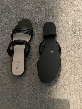Alfani Black Double-Strap Slide Sandals Never worn